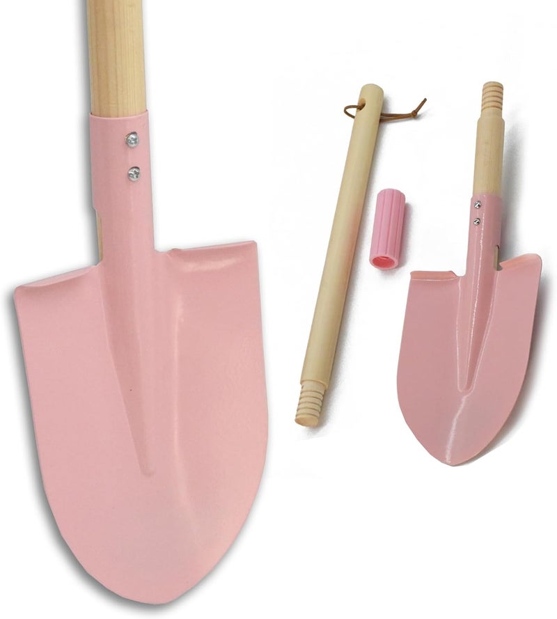 Xifando Small Garden Shovel-Kid's Size Wooden Handle Metal Head Shovel (Pink) - Image 4